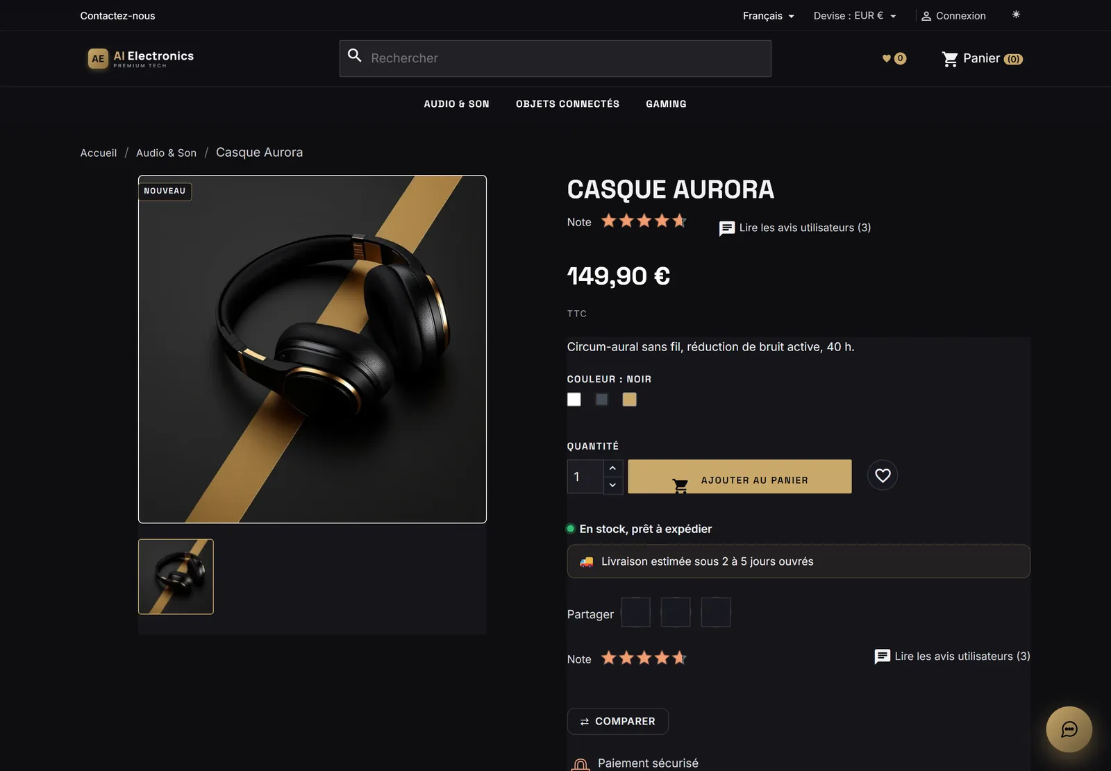 Fiche produit premium